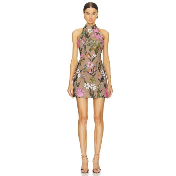 Elliatt Floral Sequin Mini Dress - Picture 1 of 4
